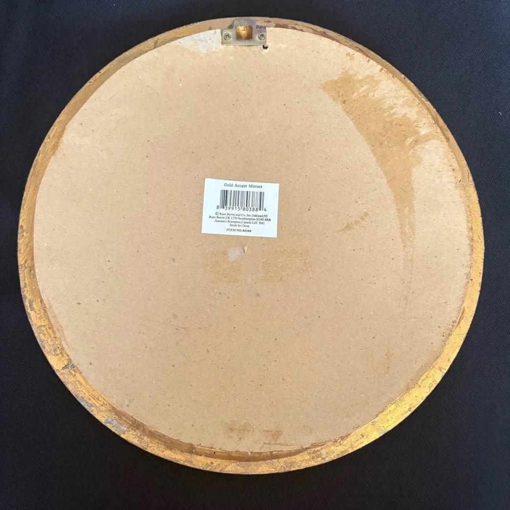 Florentine Style Round Gold Wall Mirror Decor - Hollywood Regency - Classic